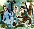 Almuerzo sobre la hierba después de Manet 4 1961 cubismo Pablo Picasso